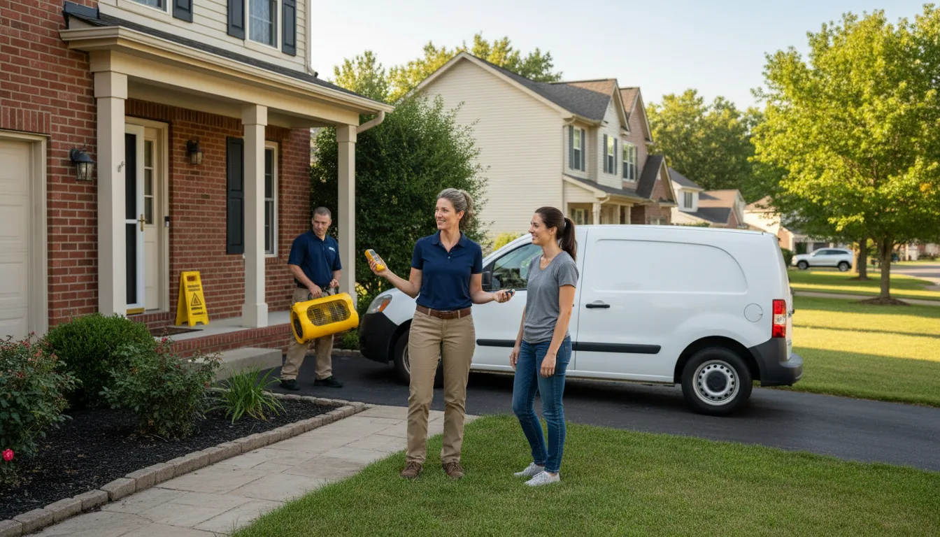 Residential water damage restoration in Spring Glen, PA